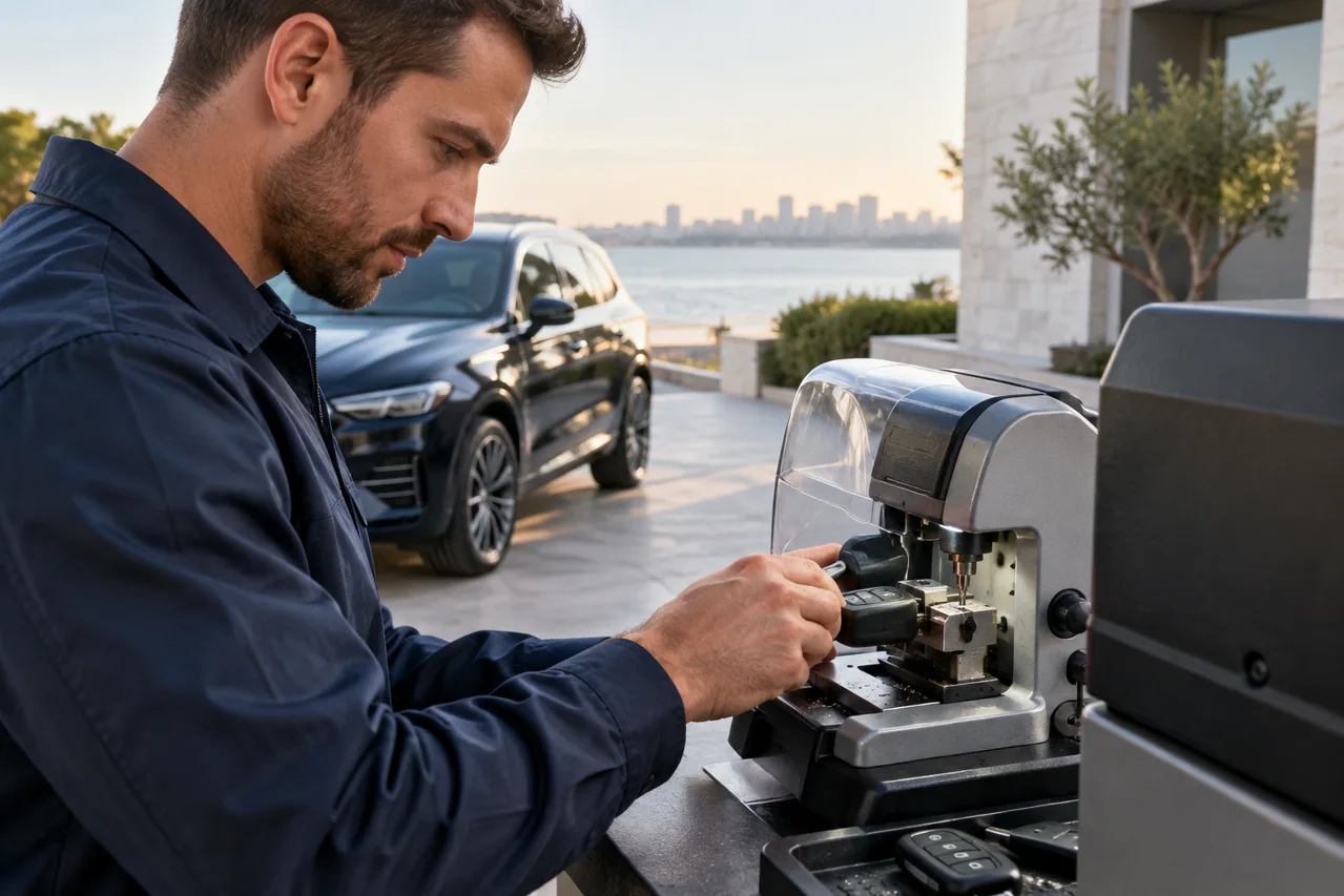 Car key fob and programming tablet, Houston Car Key Locksmith
